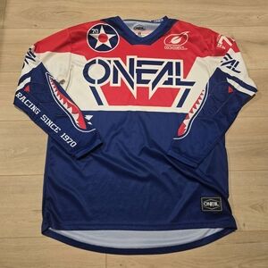 O'Neal Men's Blue and Red Racing Jersey